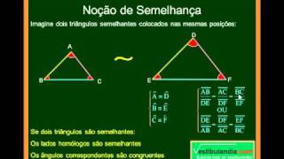 Matemática  Aula 36  Triângulos  Critérios de Semelhança  Parte 1 [upl. by Gunar]