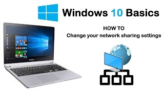 Windows 10 Basics  How to change network sharing sharing options and advanced sharing settings [upl. by Ellard]