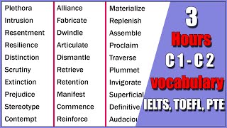 3 Hours of C1 and C2 Cambridge Advanced Vocabulary for IELTS TOEFL and PTE [upl. by Blakely]