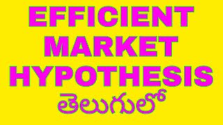 Efficient market hypothesis in teluguSAPMGNANI THE KNOWLEDGE [upl. by Mariquilla]