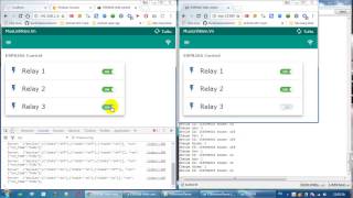 ESP8266 Websocket SPIFFS Web server HTML5 315433 Radio Control RelayArduino code [upl. by Notanhoj647]