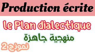 منهجية جاهزةنموذج2plan dialectiqueproduction écrite 1BAC2BACBAC libre كتابة موضوع إنشائي [upl. by Enylodnewg]