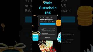 Wolt 15€ Gutschein  Rabatt Code Lieferdienst Supermarket amp Restaurants  Edeka [upl. by Eerpud83]