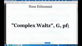 Complex Waltz G pf [upl. by Nyahs]