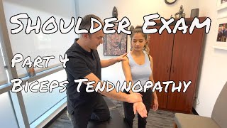 Biceps Tendinopathy  Shoulder Exam Part 4 [upl. by Feliza411]