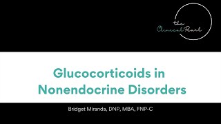 Glucocorticoids in Nonendocrine Disorders  Pharmacology [upl. by Eecal]