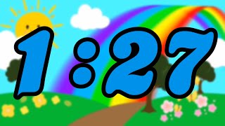 ⏰ Fun 1 Minute and 27 Second Countdown Timer for Kids – Learning amp Play Time 🎉🧸 [upl. by Anileba]