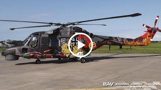 Westland Sea Lynx Mk88A  German Navy quot40th anniv csquot 8326  parked at Nordholz Naval Air Base [upl. by Nanis]