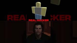 Fake hacker vs real hacker roblox shorts [upl. by Airdnat]