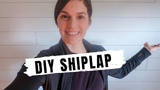 DIY SHIPLAP WALLS FOR BEGINNERS EASY amp AFFORDABLE [upl. by Phoebe]