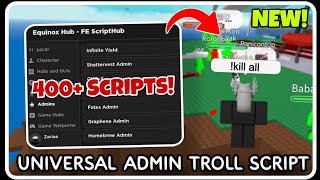 NEW  Universal Admin Troll Script  ROBLOX SCRIPTS  Over 400 Scripts in ONE Gui [upl. by Terina998]