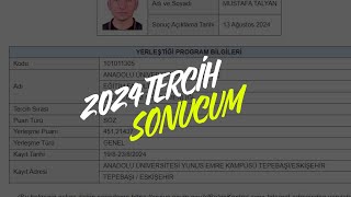 YKS 2024 Tercih sonucum yks2024 tercih2024 [upl. by Shawna]