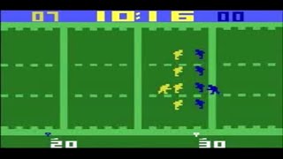 Video Game Comparisons Football Gameplay on the Atari 2600 Console [upl. by Naujat]