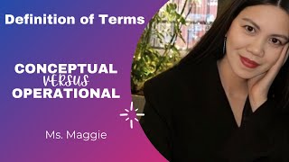 HOW TO WRITE CONCEPTUAL AND OPERATIONAL DEFINITION OF TERMS DEFINITIONOFTERMS RESEARCHWRITINGTIPS [upl. by Rasec374]