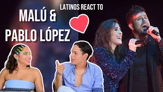 Latinos react to Malú y Pablo López Tour Caos Barcelona quot Angel Caídoquot  SPANISH REACTION [upl. by Dora600]