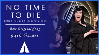 Billie Eilish and Finneas OConnells quotNo Time to Diequot Wins Best Original Song  94th Oscars [upl. by Theresita]