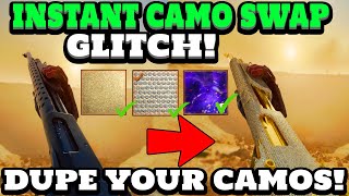 NEW BO6 INSTANT CAMO SWAP GLITCH USE ANY CAMO ON ALL YOUR WEAPONS IN BO6 DO THIS BO6 GLITCH FAST [upl. by Nahgaem]