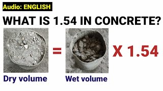 What is 154 in concrete  example solved  Dry volume and wet volume of concrete  Civil tutor [upl. by Erodasi]