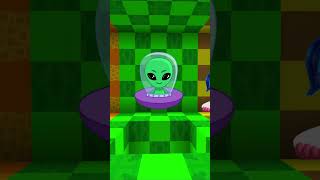 Hole Leads To Inside Out 2🎲🧡 vs Green Alien💚👽 x Sprunki Incredibox🎸💃  OHIO End minecraft shorts [upl. by Emmery887]