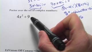 Factor Expressions Using Complex Numbers [upl. by Hgielrac200]