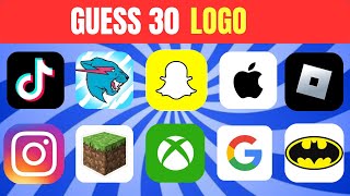 Guess the logo in 6 sec  30 famous logo  logo quiz 2024 [upl. by Llehsal]