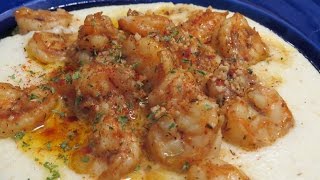 CROCK POT GARLIC amp SPICY SHRIMP amp CREAMY GRITS [upl. by Ollie81]