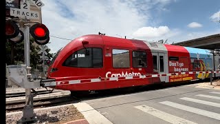 CapMetro Stadler GTW Trains in Austin TX June 2024 [upl. by Sirenay579]