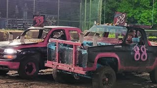 Zumbrota autocross 2024 heat race 1st amp 2nd Austin amp Ricky v8 4x4 trucks [upl. by Ilaw819]