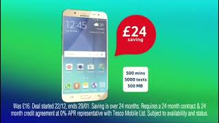 Tesco Mobile  January Deals 2017 UK January [upl. by Aiuqram756]