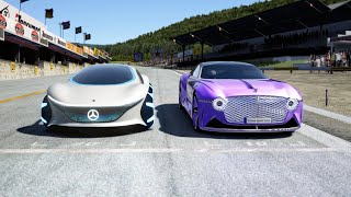 MercedesBenz Vision AVTR vs Bentley EXP 100 GT Concept at Old SPA [upl. by Gingras247]