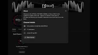 Check Out Hideio Solo Clans Official Youtube Channel [upl. by Drandell]