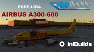 MSFS Airbus A300600 de IniBuilds Primer vuelo Tutorial de EDDP a LIRA [upl. by Kcerred277]