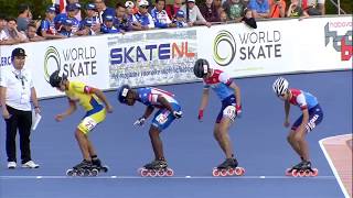 JUNIOR Men 500M  Final  Speed Skating  World Championships 2018  Heerde [upl. by Jacquenette]