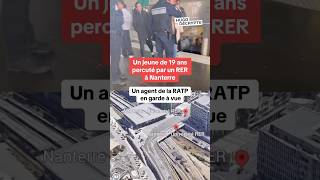 Un jeune de 19 ans percuté par un RER à Nanterre [upl. by Ferro]