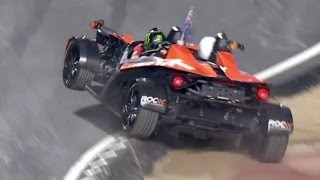 Jamie Whincup Crash in KTM XBOW  2012 Race of Champions [upl. by Anahsit436]