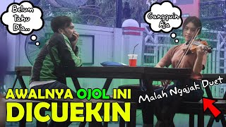 Awalnya dicuekin kirain ojolnya gak bisa main biola Ending ehh malah minta duet [upl. by Ancilin]