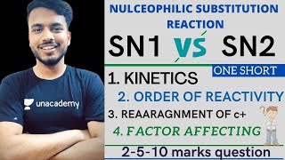 sn1 and sn2 reaction  sn1 and sn2 reaction mechanism  sn1 and sn2 reactions b pharmacy sgsir [upl. by Latnahc]