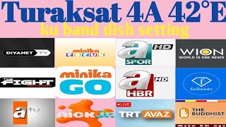 Turaksat 4A 42°E 2 feet dish setting 42e turaksat new update 2024 turaksat 42e channel list today [upl. by Rora]