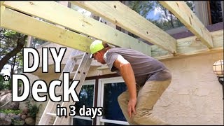 How to Build a deck DIY Style in 3 days Step by step Beginners guide [upl. by Mariquilla]