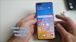 Huawei P40 pro factory reset [upl. by Enelehcim]