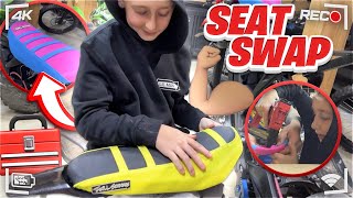 How to install a motorcycle seat cover [upl. by Kellia]