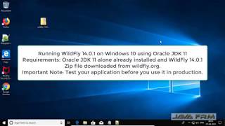 Running WildFly 14 Application Server on Windows 10 using JDK 11  Java 11 Support for Wildfly 14 [upl. by Ronica]