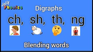 Digraphs ch sh th ng Blending words Two letters make one sound Joining words Consonant digraphs [upl. by Ynattib]