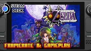 Zelda Majoras Mask Recomp  Valve Steam Deck  Framerate amp Gameplay [upl. by Nnylirehs]