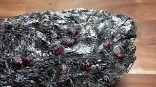 One More Large Cabinet Sized Specimen of Wine Red Almandine Garnets from Norway [upl. by Deborath]