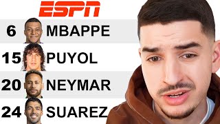 ESPNs Top 25 Footballers List Is A DISGRACE [upl. by Enaud]