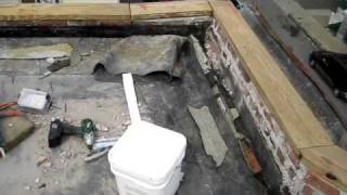 Parapet wall brick repair  IB Flat roof installation in Boston MA [upl. by Sufur]