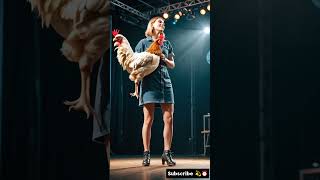 Woman performs fusion with hen on AGT AGT performance magic [upl. by Aleen315]