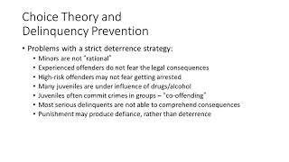 Choice Theory amp Delinquency Prevention [upl. by Viridis668]