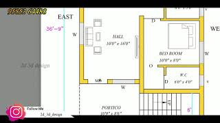 800sft North Facing Building house plan per vastu [upl. by Asirram165]